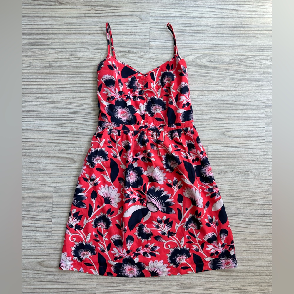 J. Crew Pink Dress with Floral Design